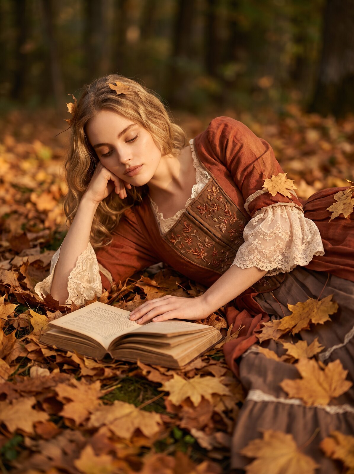 Книга среди листьев