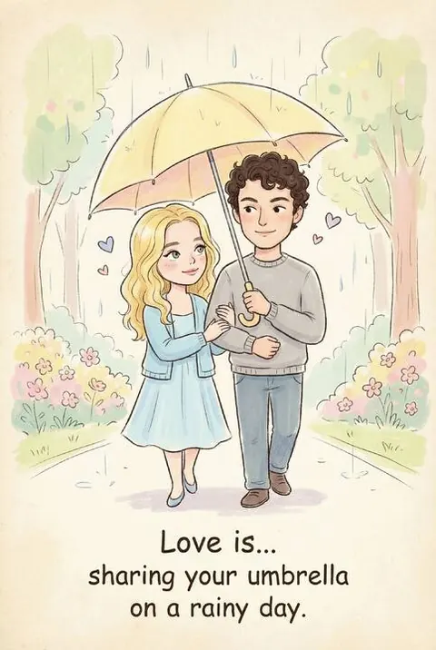 love is… гулять за руку