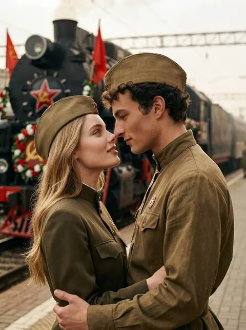 Прощание у поезда