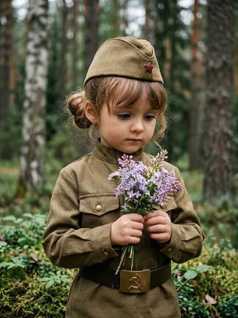 В лесу с полевыми цветами