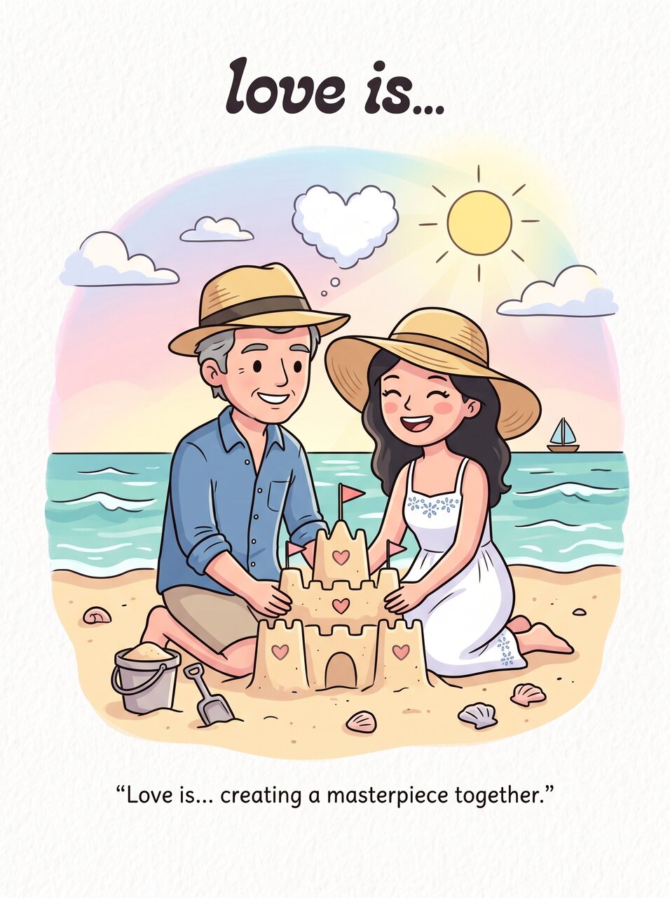 love is… замок из песка