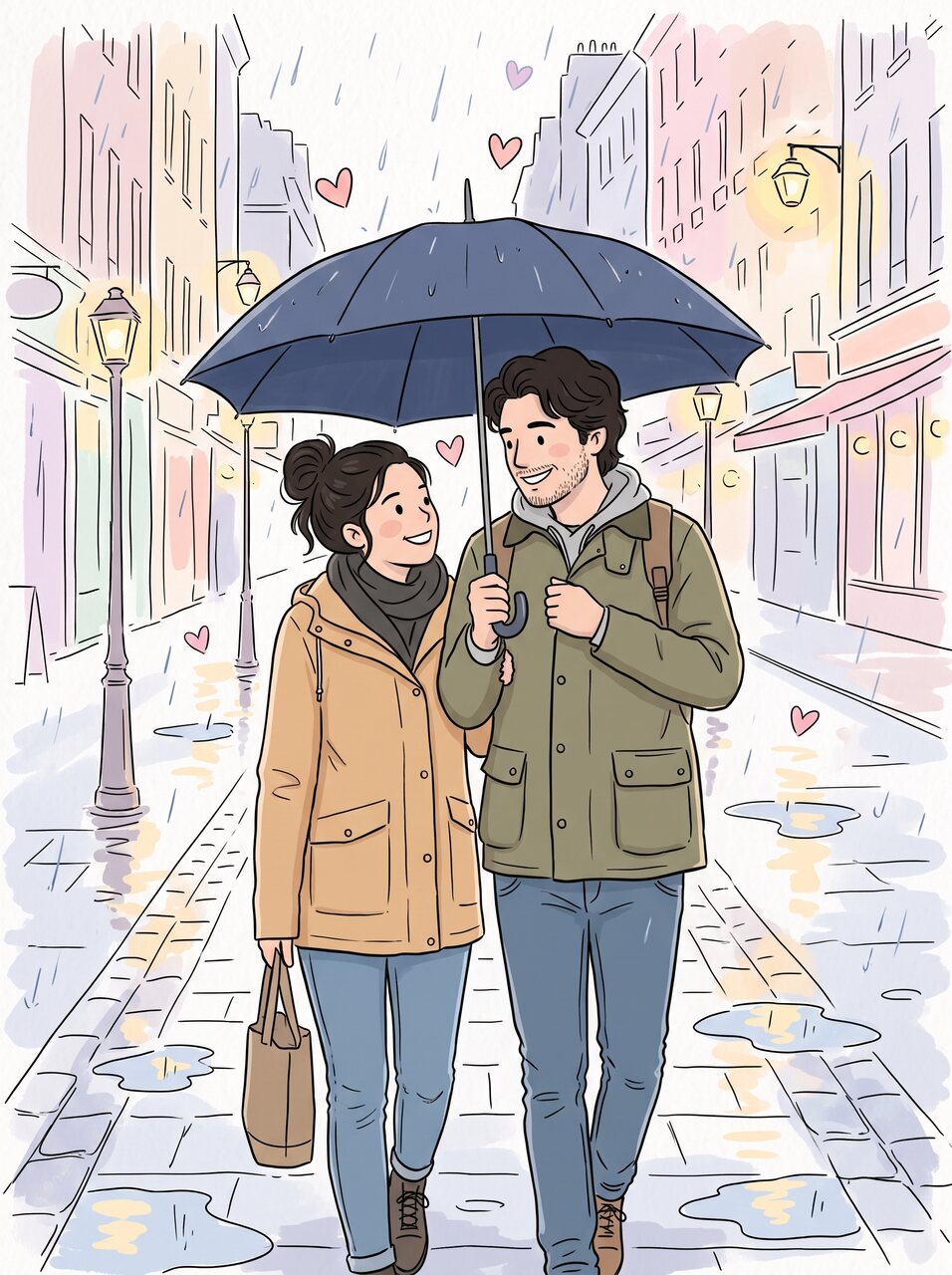 love is… гулять за руку