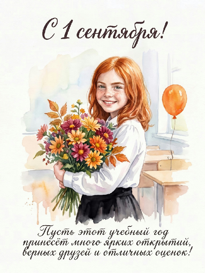 С осенним букетом