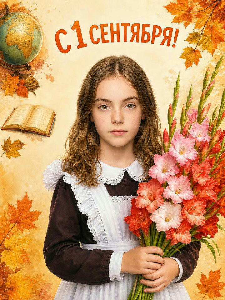 С гладиолусами — для девочек