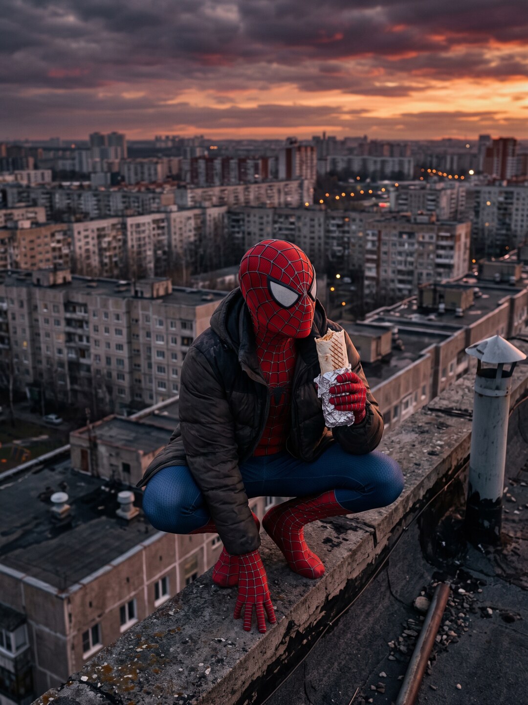 Герой на крыше